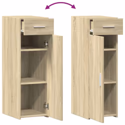 vidaXL Sideboard Cupboard Side Cabinet Highboard Grey Sonoma Engineered Wood - sonoma oak - Additional view 6