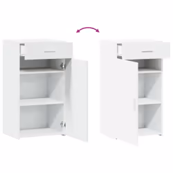vidaXL Sideboard Home Storage Cupboard Side Cabinet Highboard Engineered Wood - white - Additional view 6