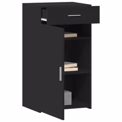 vidaXL Sideboard Home Storage Cupboard Side Cabinet Highboard Engineered Wood - black