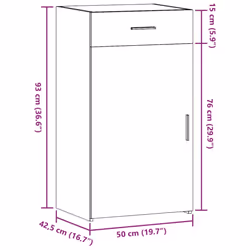 vidaXL Sideboard Home Storage Cupboard Side Cabinet Highboard Engineered Wood - black