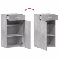 vidaXL Sideboard Home Storage Cupboard Side Cabinet Highboard Engineered Wood - concrete grey - Additional view 6