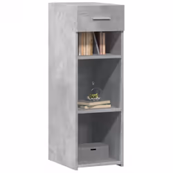 vidaXL Sideboard Storage Cupboard Cabinet Highboard Smoked Oak Engineered Wood - concrete grey - Additional view 2