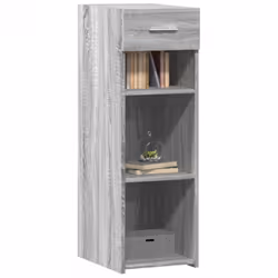 vidaXL Sideboard Storage Cupboard Cabinet Highboard Smoked Oak Engineered Wood - grey sonoma - Additional view 2