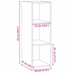 vidaXL Sideboard Cupboard Side Cabinet Highboard Grey Sonoma Engineered Wood - smoked oak - Additional view 8