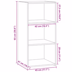 vidaXL Sideboard Storage Cupboard Cabinet Highboard Smoked Oak Engineered Wood - smoked oak
