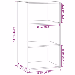 vidaXL Sideboard Storage Cupboard Buffet Cabinet Highboard Engineered Wood - smoked oak - Additional view 7