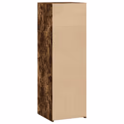 vidaXL Highboard Sideboard Side Cabinet Cupboard Concrete Grey Engineered Wood - smoked oak - Additional view 5
