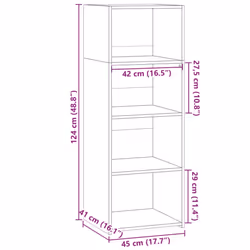 vidaXL Highboard Sideboard Cabinet Storage Cupboard White Engineered Wood - sonoma oak - Additional view 8