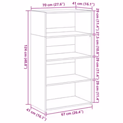 vidaXL Highboard Sideboard Side Cabinet Cupboard Grey Sonoma Engineered Wood - sonoma oak - Additional view 8