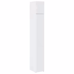 vidaXL Slim Storage Cabinet Highboard Sideboard Concrete Grey Engineered Wood - white