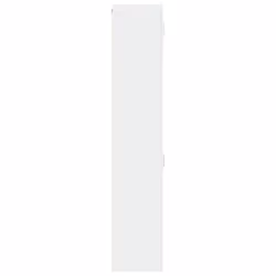 vidaXL Slim Storage Cabinet Highboard Sideboard Concrete Grey Engineered Wood - white - Additional view 6
