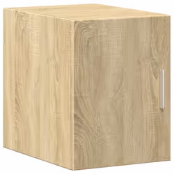 vidaXL Slim Storage Cabinet Highboard Sideboard Concrete Grey Engineered Wood - sonoma oak - Additional view 4