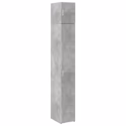 vidaXL Slim Storage Cabinet Highboard Sideboard Concrete Grey Engineered Wood - concrete grey