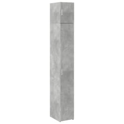 vidaXL Slim Storage Cabinet Highboard Sideboard Concrete Grey Engineered Wood - concrete grey