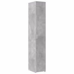 vidaXL Slim Storage Cabinet Highboard Sideboard Concrete Grey Engineered Wood - concrete grey - Additional view 5
