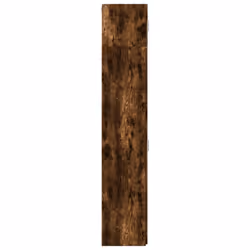 vidaXL Slim Storage Cabinet Highboard Sideboard Concrete Grey Engineered Wood - smoked oak - Additional view 6