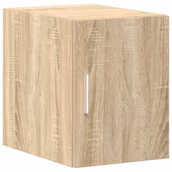vidaXL Slim Storage Cabinet Highboard Sideboard Concrete Grey Engineered Wood - sonoma oak - Additional view 4