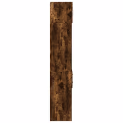 vidaXL Slim Storage Cabinet Highboard Sideboard Concrete Grey Engineered Wood - smoked oak - Additional view 6