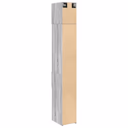 vidaXL Slim Storage Cabinet Highboard Sideboard Concrete Grey Engineered Wood - grey sonoma - Additional view 7