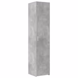 vidaXL Slim Storage Cabinet Hall Side Cabinet Sideboard Black Engineered Wood - concrete grey - Additional view 5