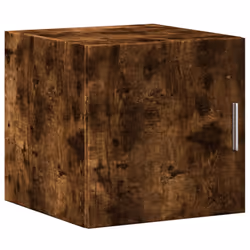 vidaXL Slim Storage Cabinet Hall Side Cabinet Sideboard Black Engineered Wood - smoked oak - Additional view 4