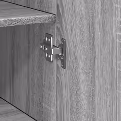 vidaXL Slim Storage Cabinet Hall Side Cabinet Sideboard Black Engineered Wood - grey sonoma - Additional view 10