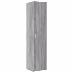 vidaXL Slim Storage Cabinet Hall Side Cabinet Sideboard Black Engineered Wood - grey sonoma - Additional view 5