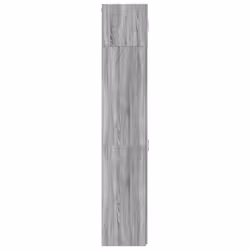 vidaXL Slim Storage Cabinet Hall Side Cabinet Sideboard Black Engineered Wood - grey sonoma - Additional view 6