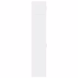 vidaXL Slim Storage Cabinet Hall Side Cabinet Sideboard Black Engineered Wood - white - Additional view 6