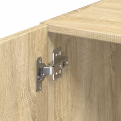 vidaXL Slim Storage Cabinet Hall Side Cabinet Sideboard Black Engineered Wood - sonoma oak - Additional view 9
