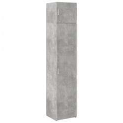 vidaXL Slim Storage Cabinet Hall Side Cabinet Sideboard Black Engineered Wood - concrete grey