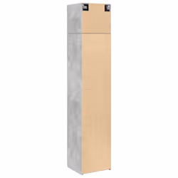 vidaXL Slim Storage Cabinet Hall Side Cabinet Sideboard Black Engineered Wood - concrete grey - Additional view 7