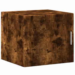 vidaXL Slim Storage Cabinet Hall Side Cabinet Sideboard Black Engineered Wood - smoked oak - Additional view 4