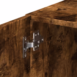 vidaXL Slim Storage Cabinet Hall Side Cabinet Sideboard Black Engineered Wood - smoked oak - Additional view 9