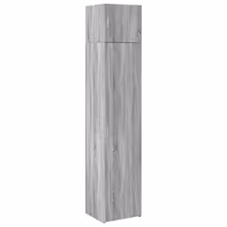 vidaXL Slim Storage Cabinet Hall Side Cabinet Sideboard Black Engineered Wood - grey sonoma