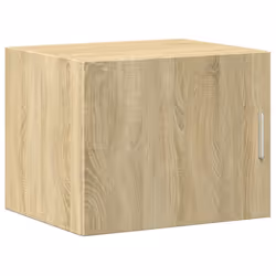 vidaXL Slim Storage Cabinet Highboard Sideboard Concrete Grey Engineered Wood - sonoma oak - Additional view 4