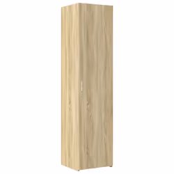 vidaXL Slim Storage Cabinet Highboard Sideboard Concrete Grey Engineered Wood - sonoma oak - Additional view 5