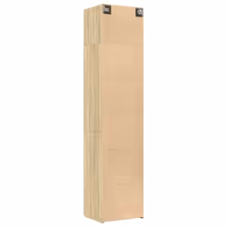 vidaXL Slim Storage Cabinet Highboard Sideboard Concrete Grey Engineered Wood - sonoma oak - Additional view 7