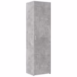 vidaXL Slim Storage Cabinet Highboard Sideboard Concrete Grey Engineered Wood - concrete grey - Additional view 5