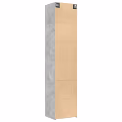 vidaXL Slim Storage Cabinet Highboard Sideboard Concrete Grey Engineered Wood - concrete grey - Additional view 7