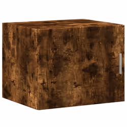 vidaXL Slim Storage Cabinet Highboard Sideboard Concrete Grey Engineered Wood - smoked oak - Additional view 4