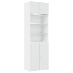 vidaXL Storage Cabinet Side Cabinet Sideboard Home Cupboard Engineered Wood - white