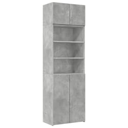 vidaXL Storage Cabinet Side Cabinet Sideboard Home Cupboard Engineered Wood - concrete grey