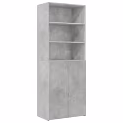 vidaXL Storage Cabinet Side Cabinet Sideboard Home Cupboard Engineered Wood - concrete grey - Additional view 5