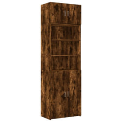 vidaXL Storage Cabinet Side Cabinet Sideboard Home Cupboard Engineered Wood - smoked oak