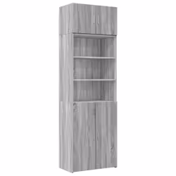 vidaXL Storage Cabinet Side Cabinet Sideboard Home Cupboard Engineered Wood - grey sonoma