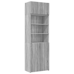 vidaXL Storage Cabinet Side Cabinet Sideboard Home Cupboard Engineered Wood - grey sonoma