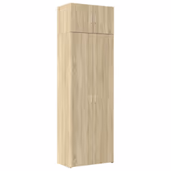 vidaXL Storage Cabinet Hall Side Cabinet Sideboard Grey Sonoma Engineered Wood - sonoma oak