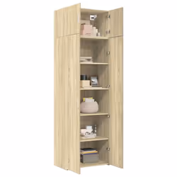 vidaXL Storage Cabinet Hall Side Cabinet Sideboard Grey Sonoma Engineered Wood - sonoma oak