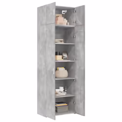 vidaXL Storage Cabinet Hall Side Cabinet Sideboard Grey Sonoma Engineered Wood - concrete grey - Additional view 2